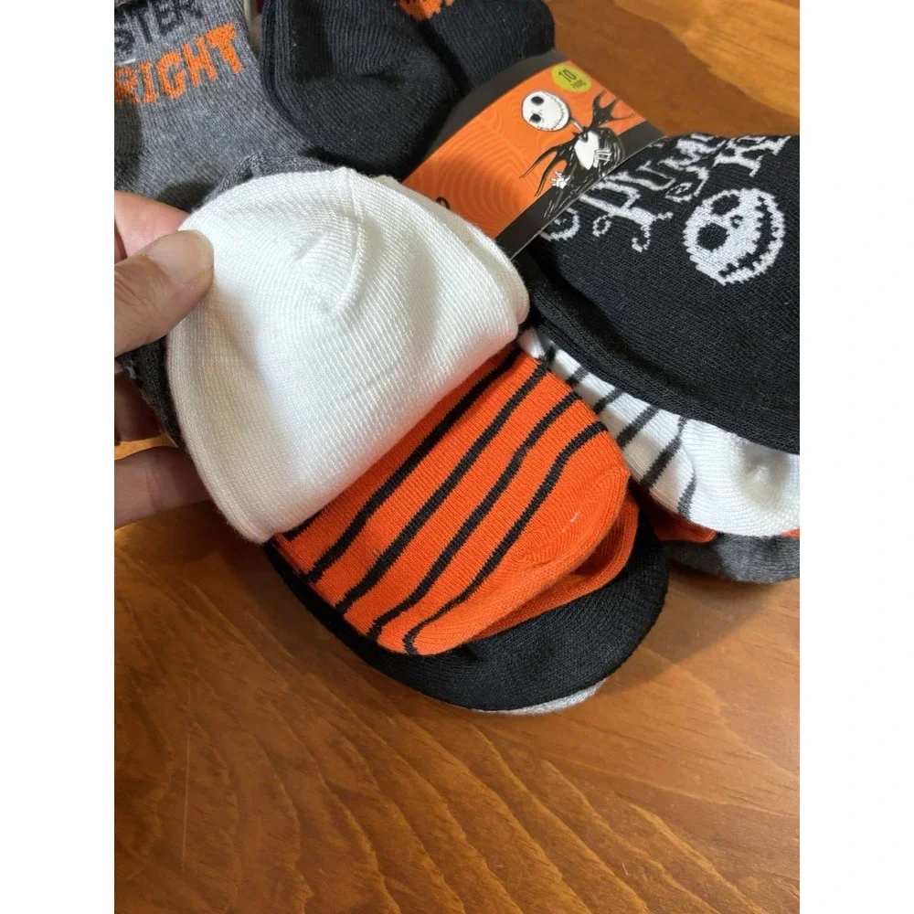 Disney Nightmare Before Christmas Jack Skellington 10 Pr Unisex Ankle Socks NWT